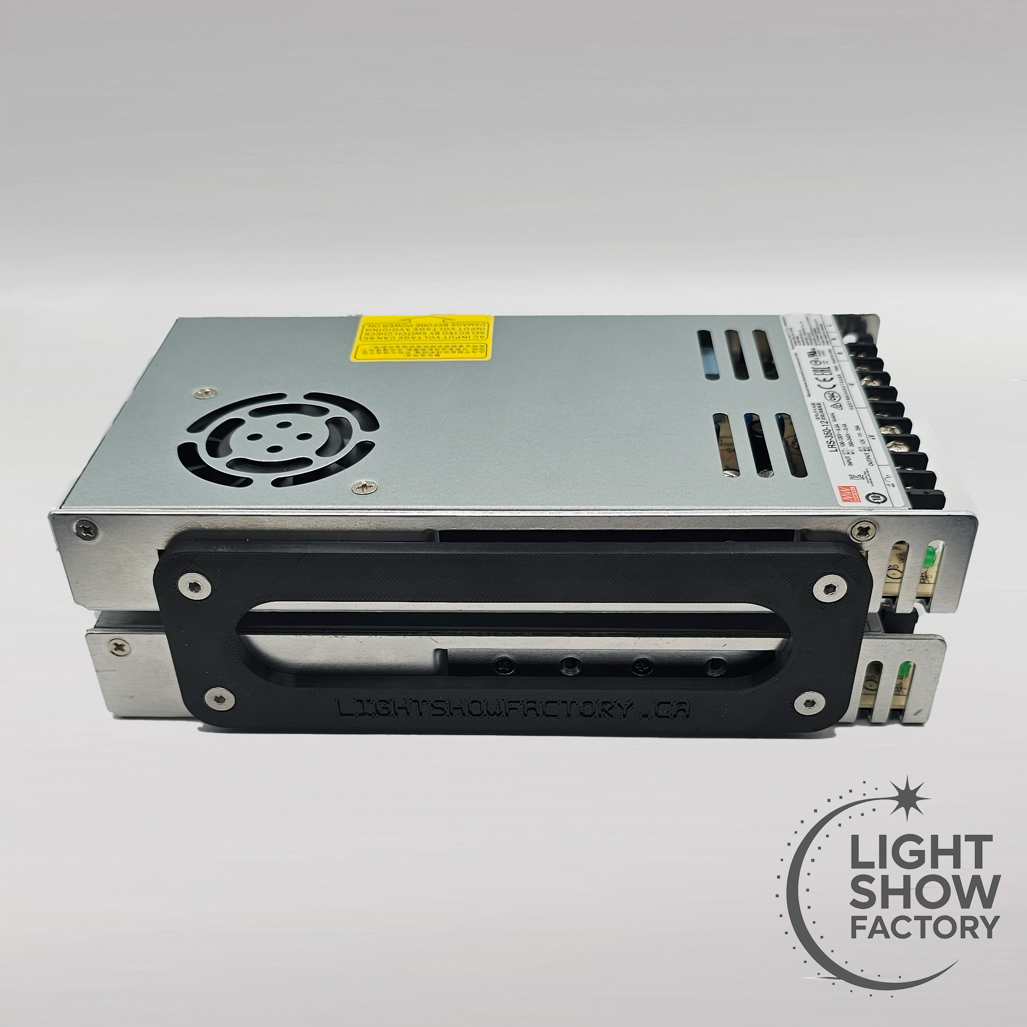 Dual-Stack Mounting Brackets for Mean Well LRS-350 Power Supplies