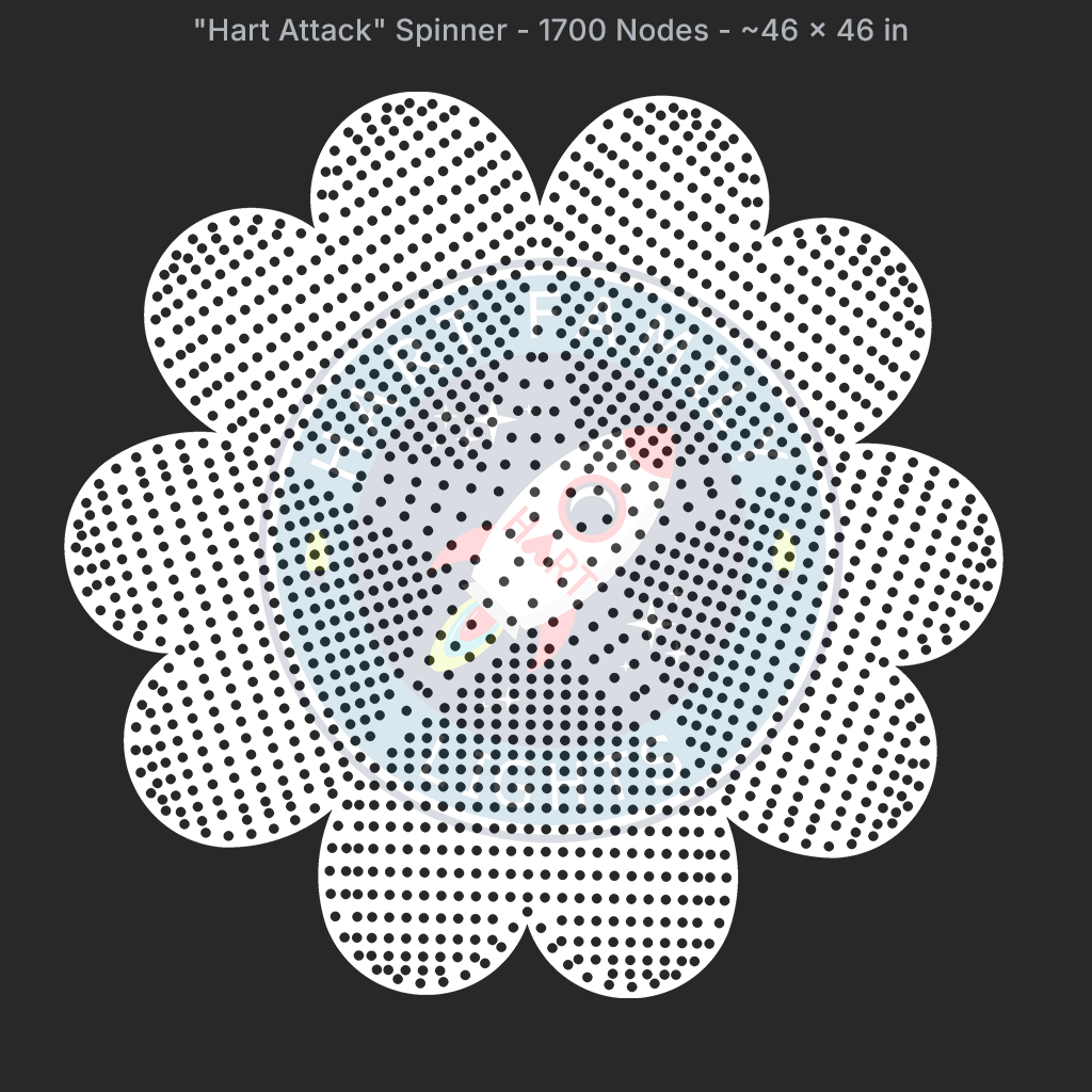 CORO - Hart Family Lights - "Hart Attack" Spinner - 1700 Pixels