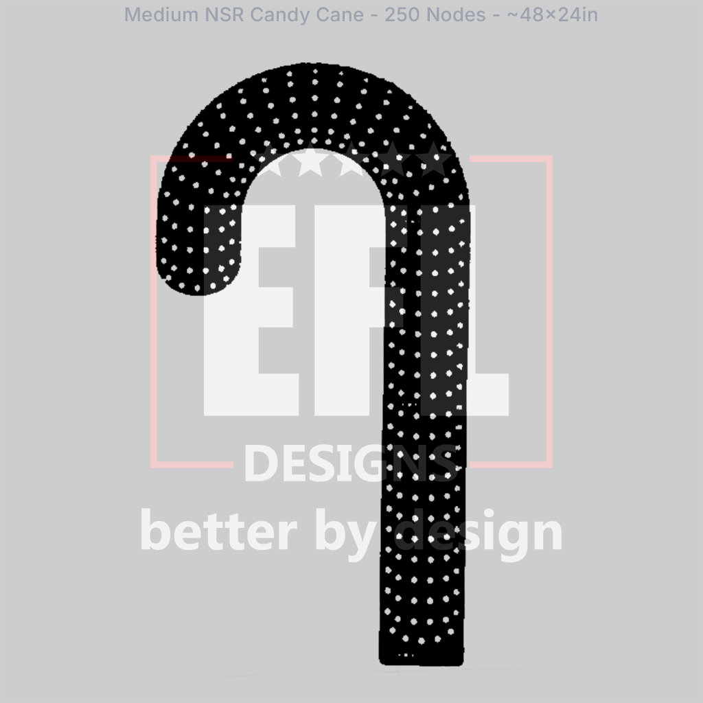 CORO - EFL Designs - Medium NSR Candy Cane - 250 Pixels