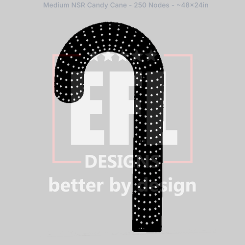 CORO - EFL Designs – Medium NSR Candy Cane - 250 Pixels