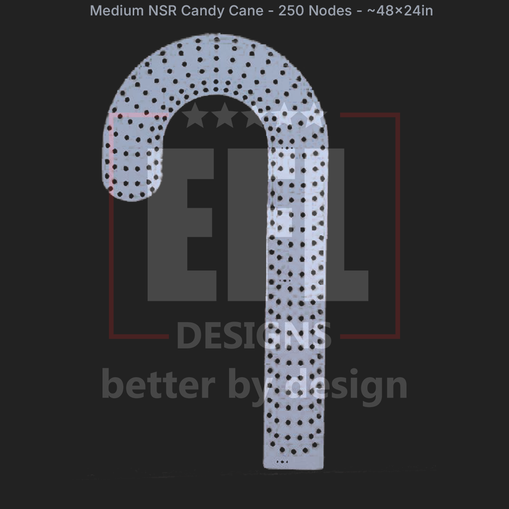 CORO - EFL Designs - Medium NSR Candy Cane - 250 Pixels