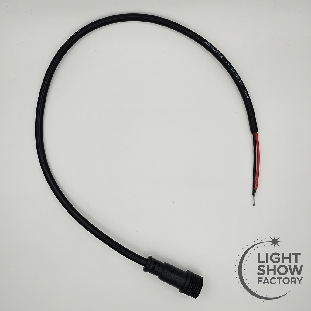 waterproof pixel pigtail connector xconnect male 2 cores