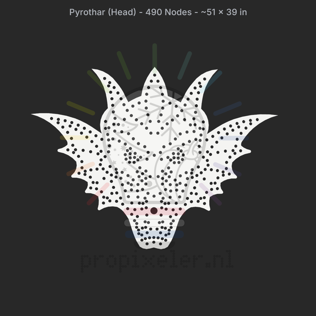 CORO - ProPixeler - Pyrothar (Head) - 490 Pixels