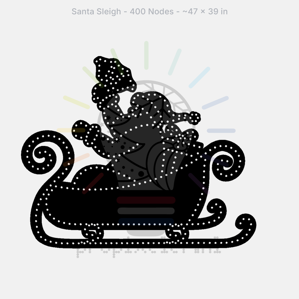 CORO - ProPixeler - Santa Sleigh - 400 Pixels
