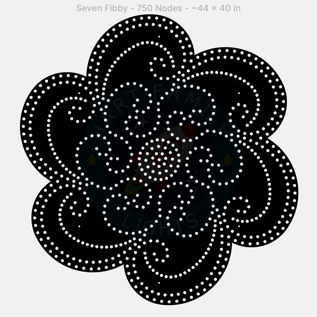 CORO - Hart Family Lights - Whimsical Spinner "Seven Fibby" - 750 Pixels