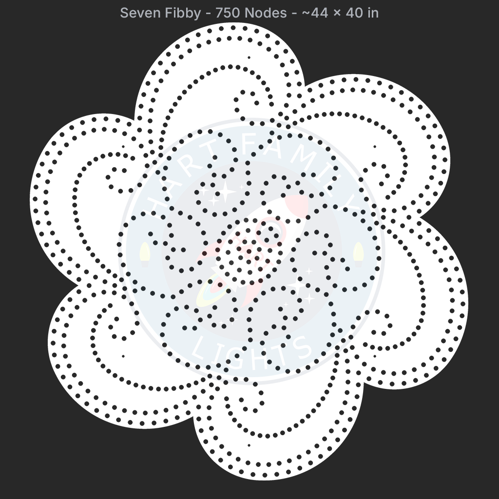 CORO - Hart Family Lights - Whimsical Spinner "Seven Fibby" - 750 Pixels