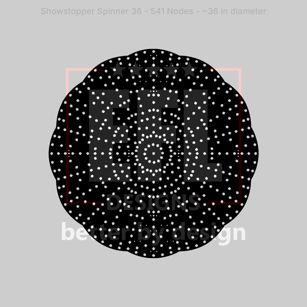 CORO - EFL Designs - Showstopper Spinner 36 - 541 Pixels