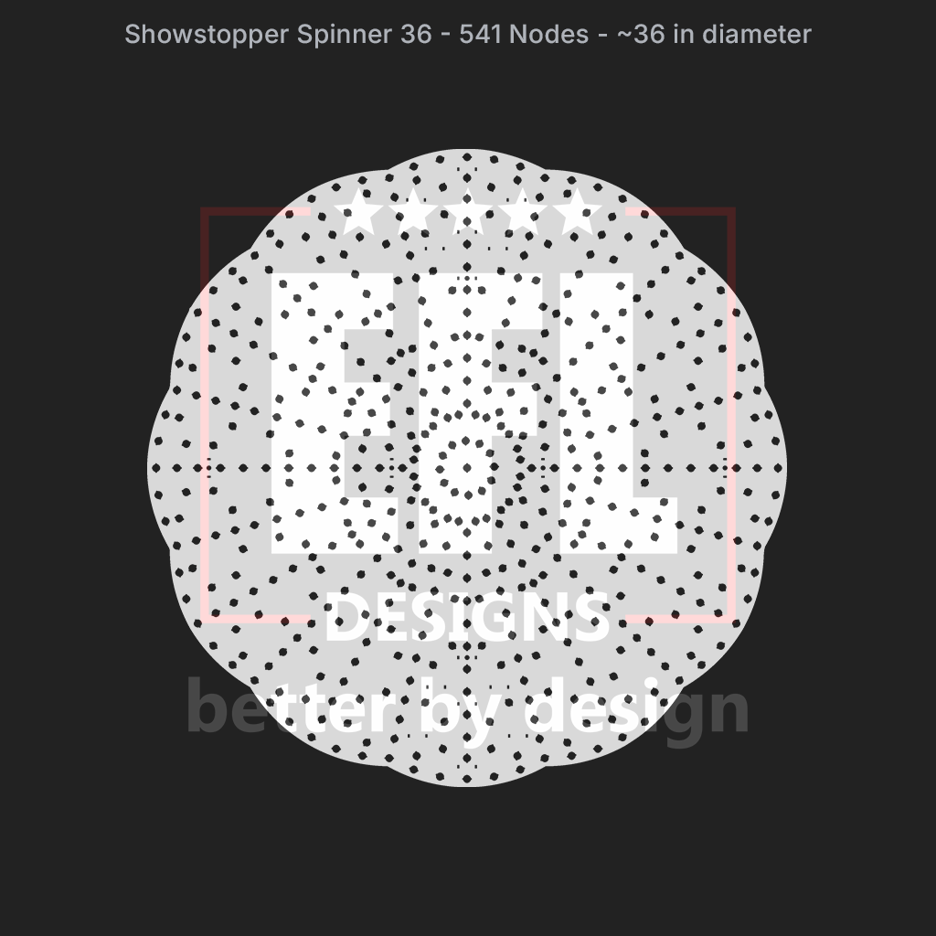 CORO - EFL Designs - Showstopper Spinner 36 - 541 Pixels