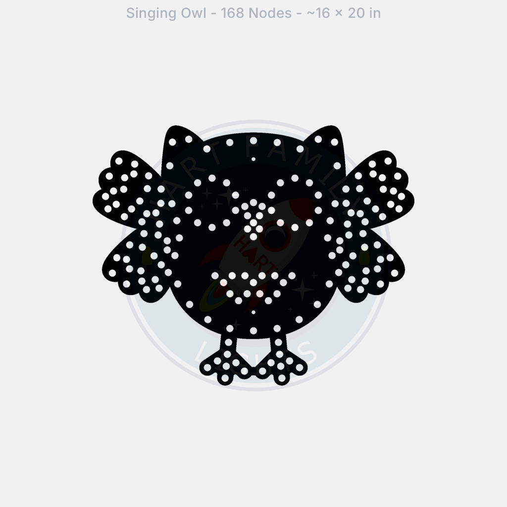 CORO - Hart Family Lights - Singing Owl - 168 Pixels