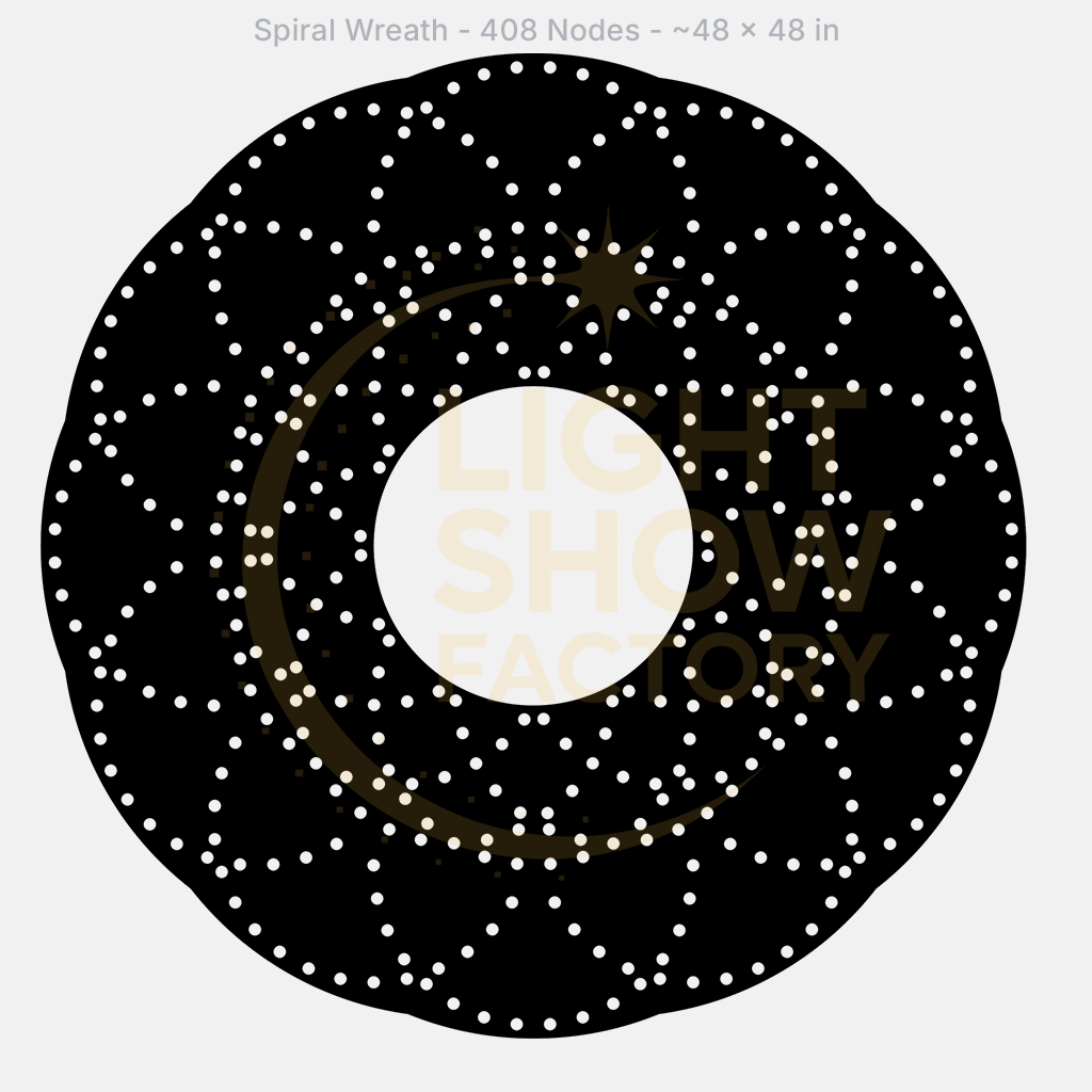 CORO - Spiral Wreath - 408 Pixels